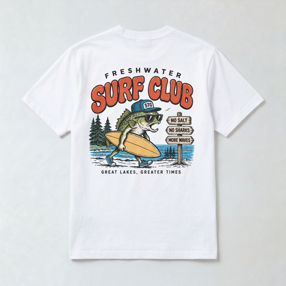 Freshwater Surf Club Fish Surfer T-shirt