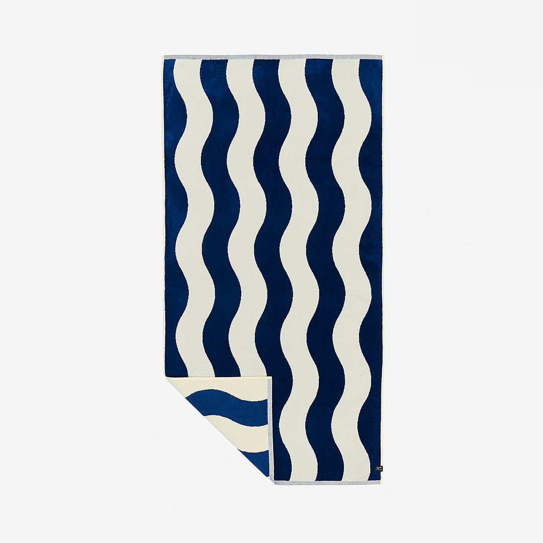 Slowtide Stripe Towel - Deep Pool