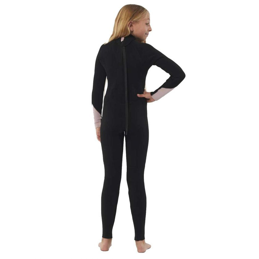 SISSTR 7 Seas Youth 3/2 Back Zip Wetsuit - Black