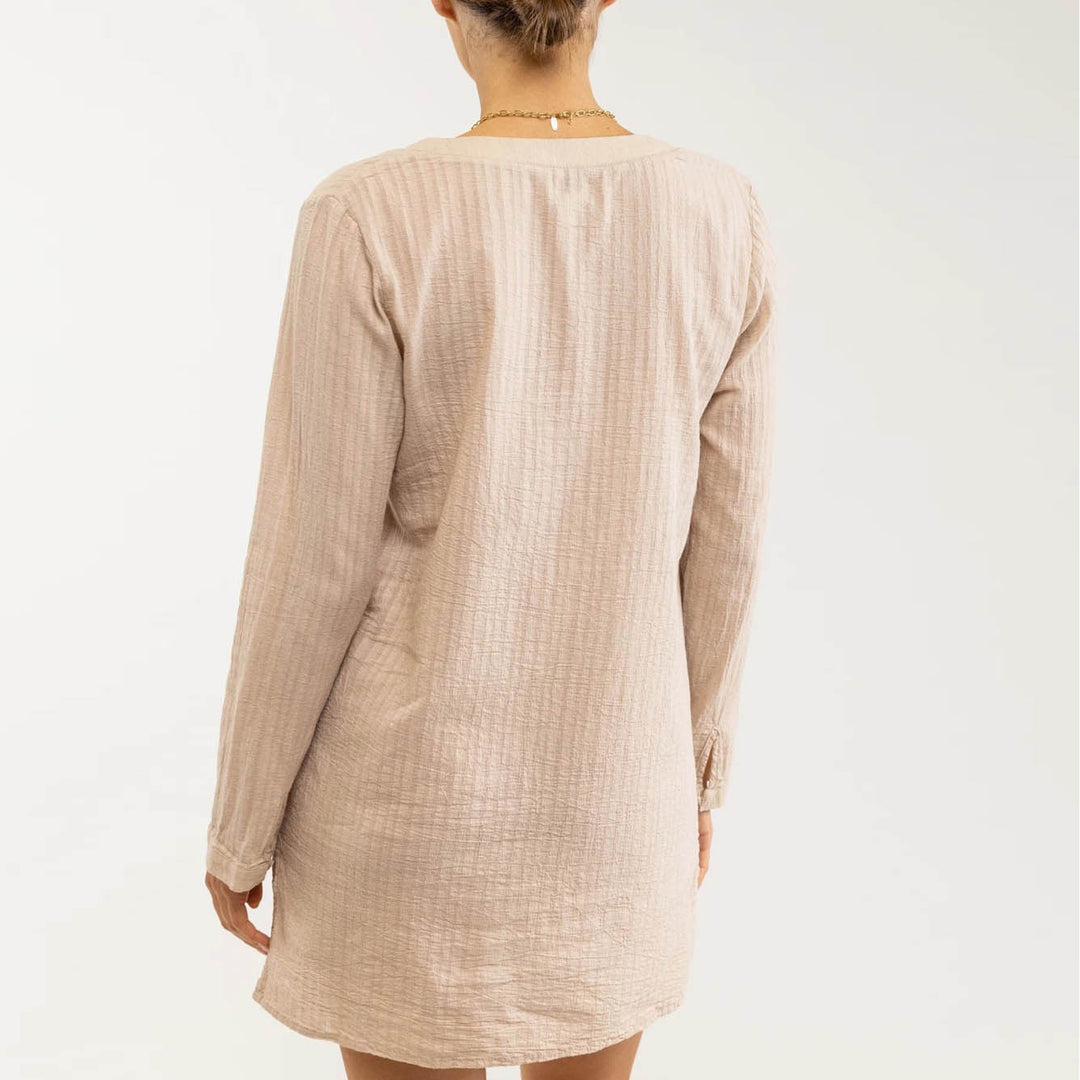 Rhythm Seaside Long Sleeve Overswim - Almond