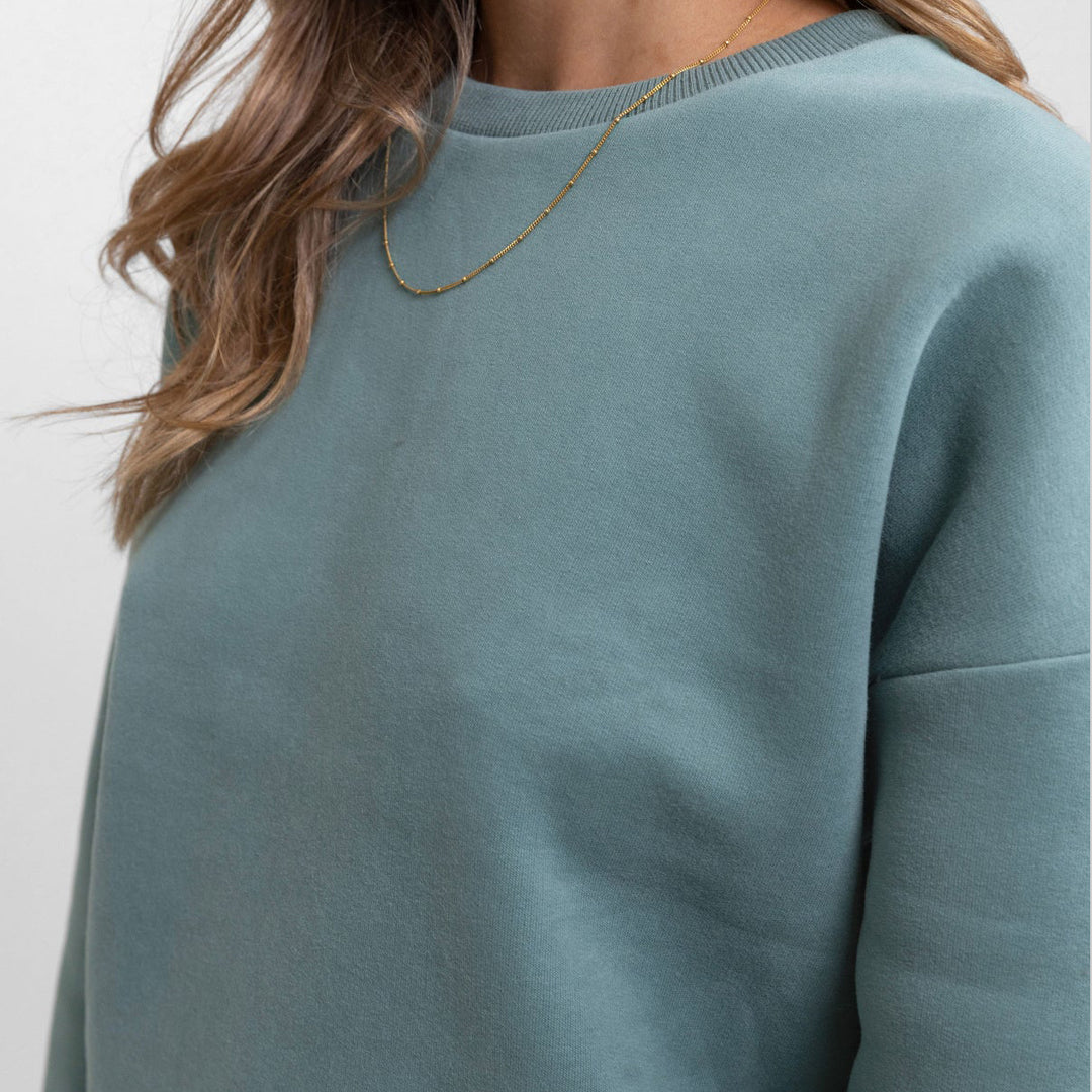 Rhythm Classic Crew Neck Fleece - Eucalyptus