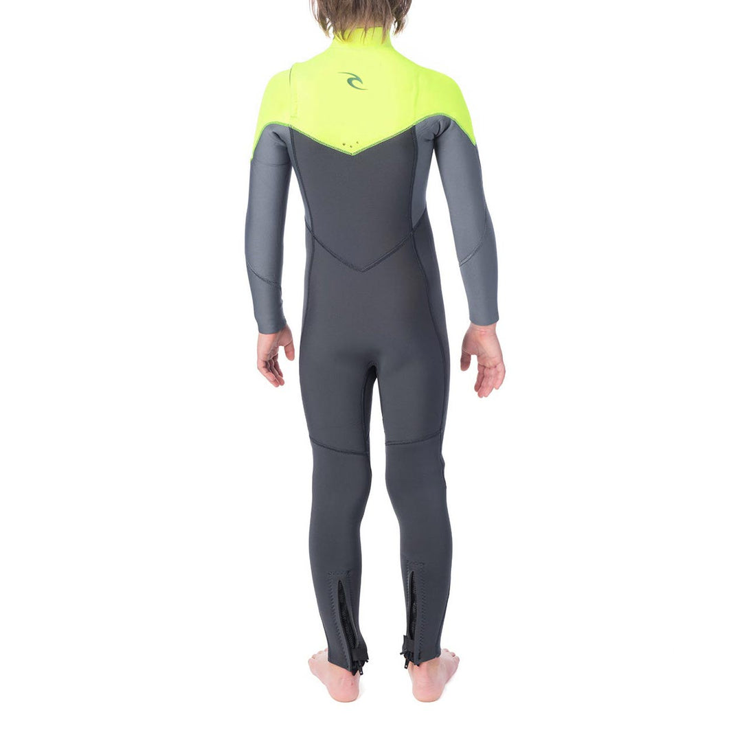 Rip Curl Jr. Dawn Patrol 3/2 Chest Zip Wetsuit - Lime