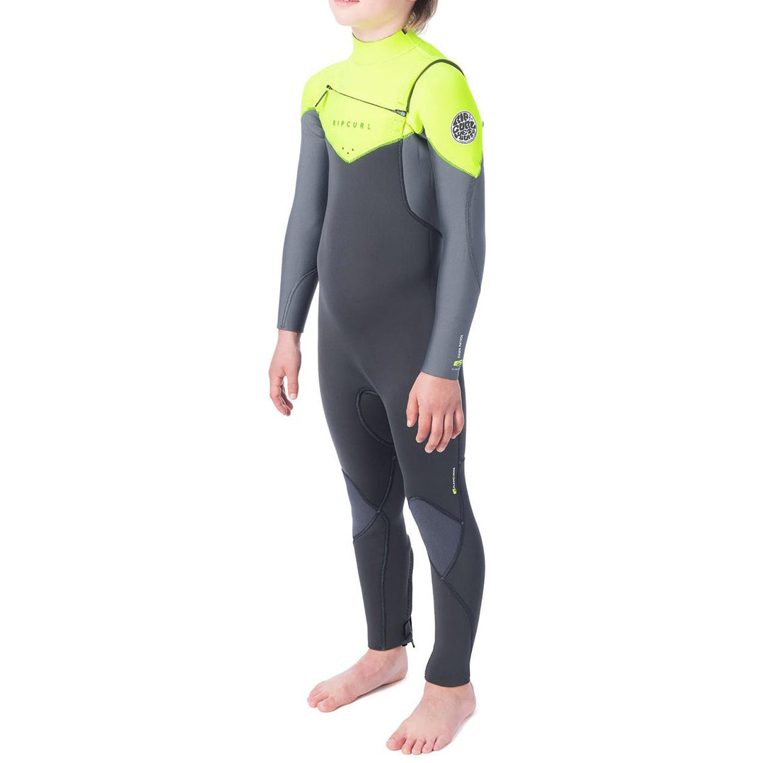 Rip Curl Jr. Dawn Patrol 3/2 Chest Zip Wetsuit - Lime