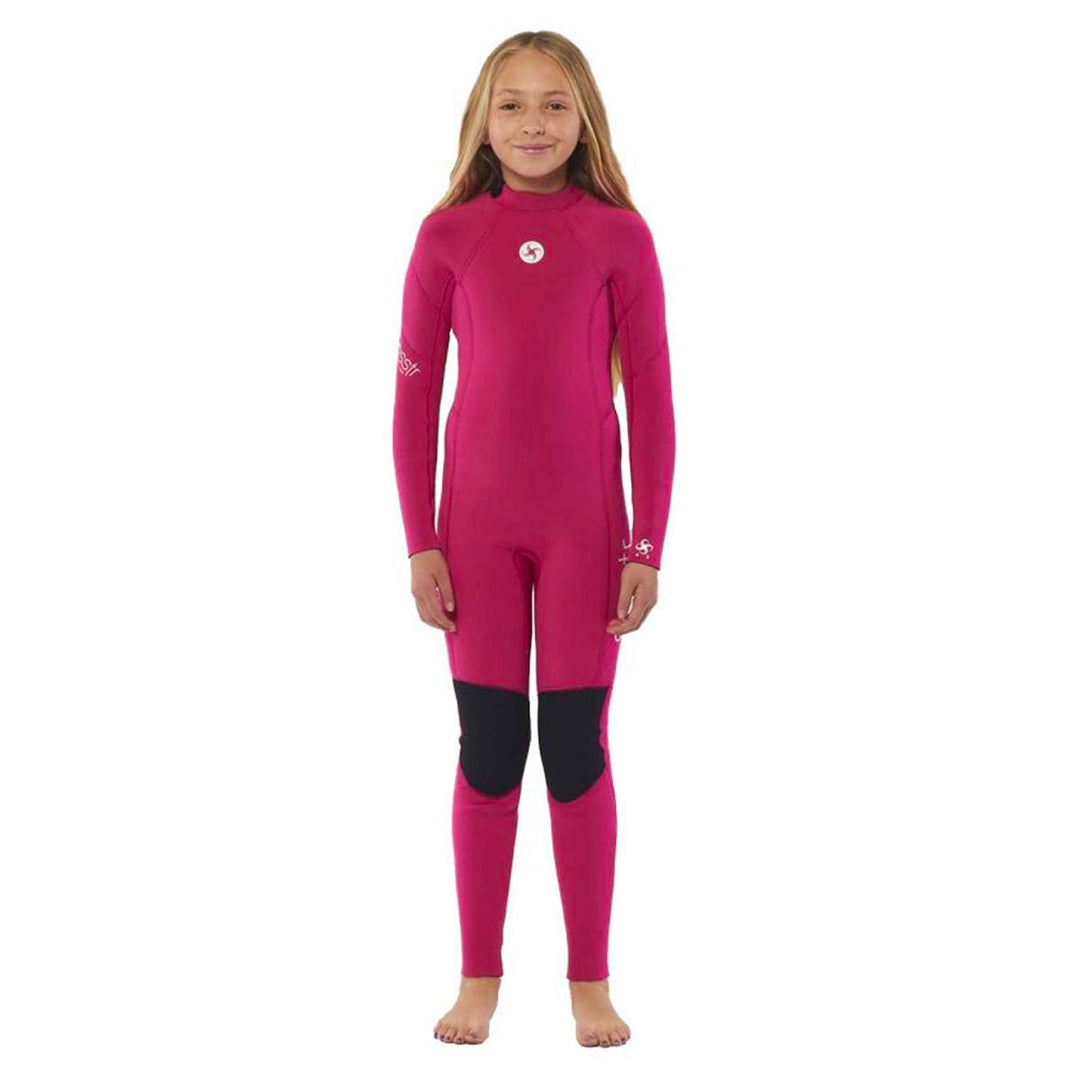 SISSTR 7 Seas Youth 3/2 Back Zip Wetsuit - Magnolia