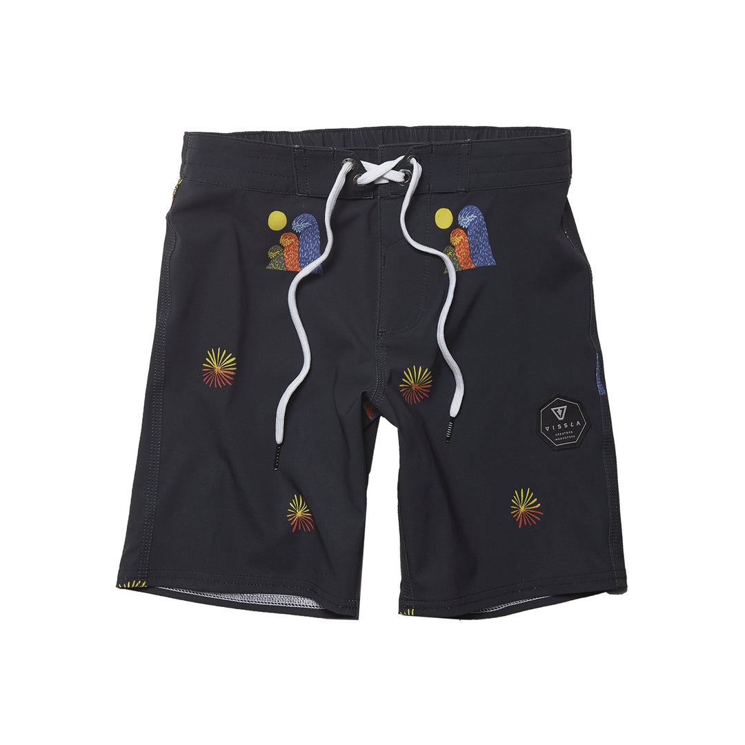 Vissla Outside Sets 13"  Kids Boardshort - Black