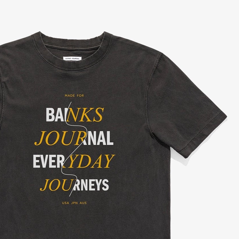 Banks Journal Total Trader Tee - Dirty Black