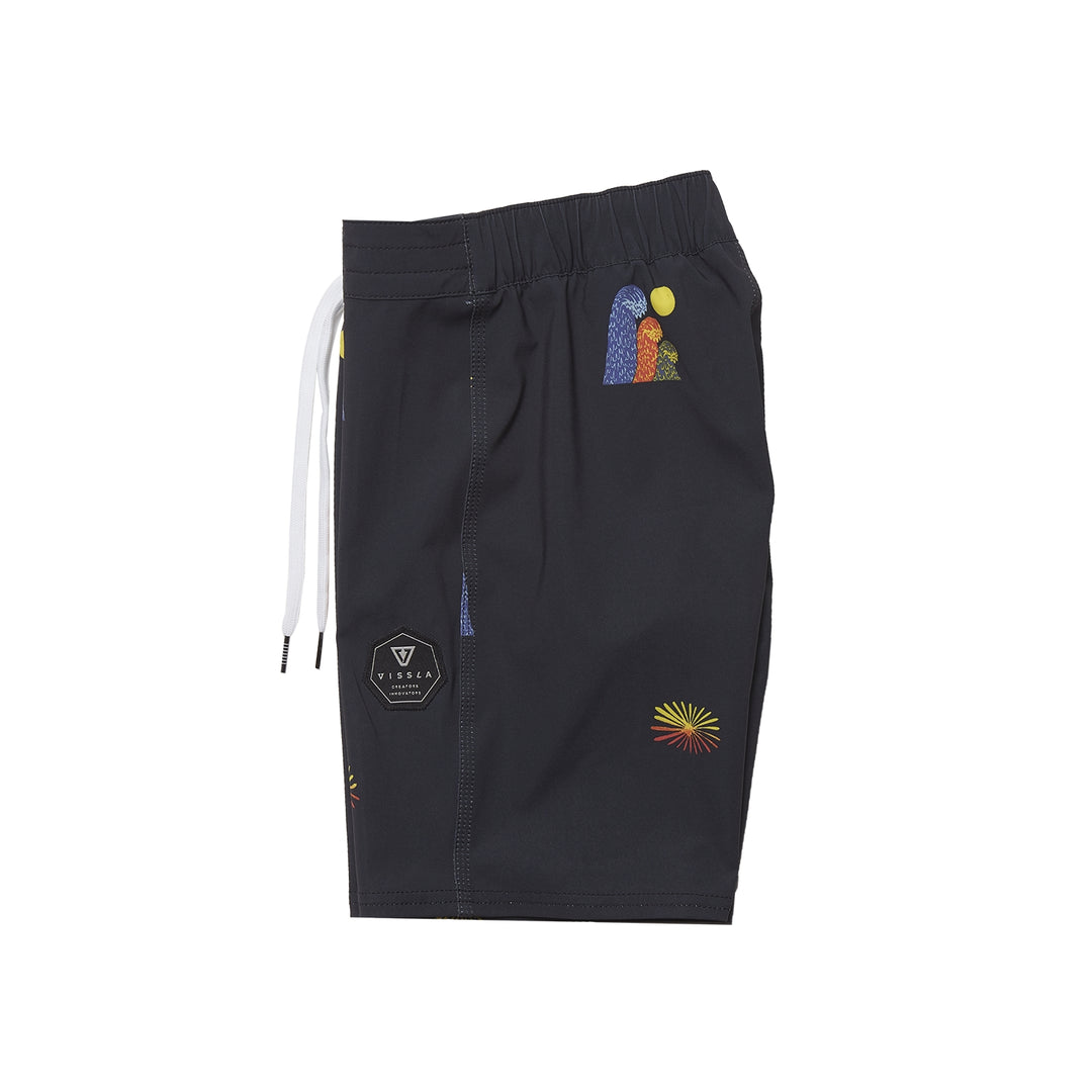 Vissla Outside Sets 13"  Kids Boardshort - Black