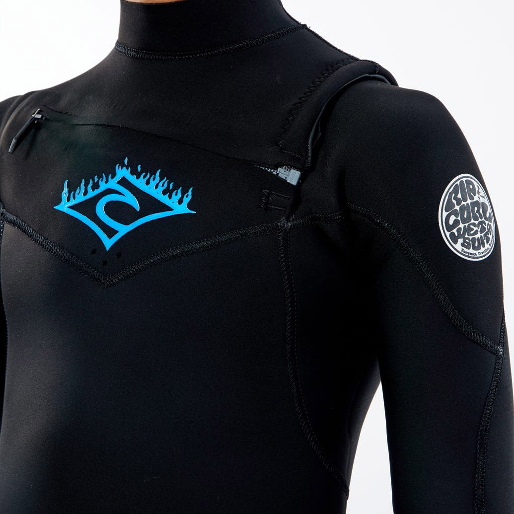 Rip Curl 4/3mm Jr. Dawn Patrol Wetsuit - Black/White